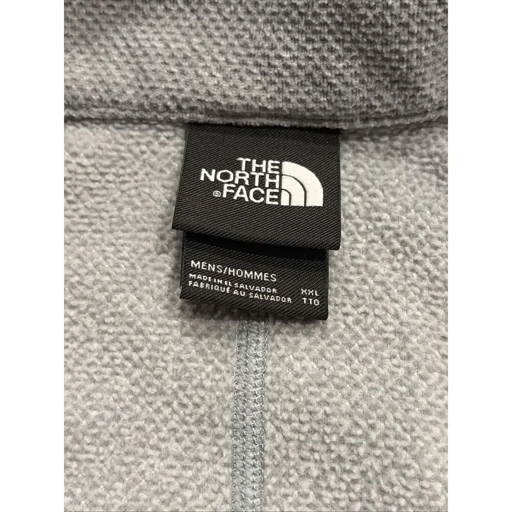The North Face Men's Textured Cap Rock 1/4 Zip Fleece Pullover Gray XXL 2XL